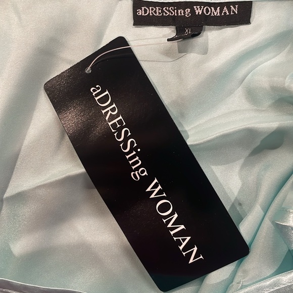 Adressing Woman scoop neck sleeveless top side zipper polyester mint green XL - Picture 6 of 8